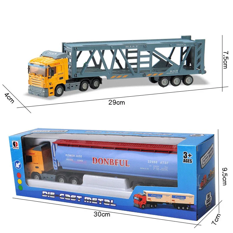 1:55 мульти-литье под давлением мини-сплав грузовик раздвижная модель грузовика-контейнеровоза классическая игрушка мальчик мини подарок классическая модель класса