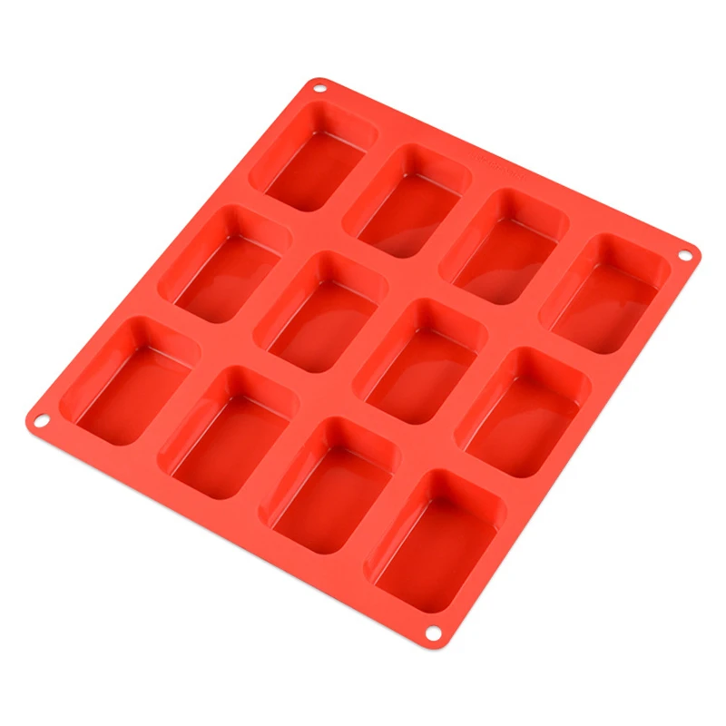Aomily Silicone 12 Holes Bread Baking Pan Mould Tray Chocolate Cake Mould Dough Pastry Shaper Bakery DIY Baking Gadgets Helper