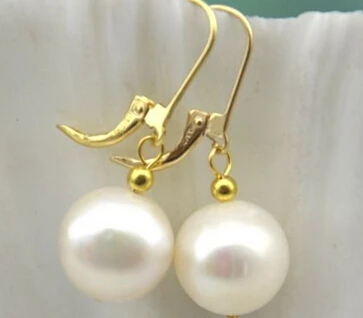 

hj 00601 round white FW pearl dangle earring
