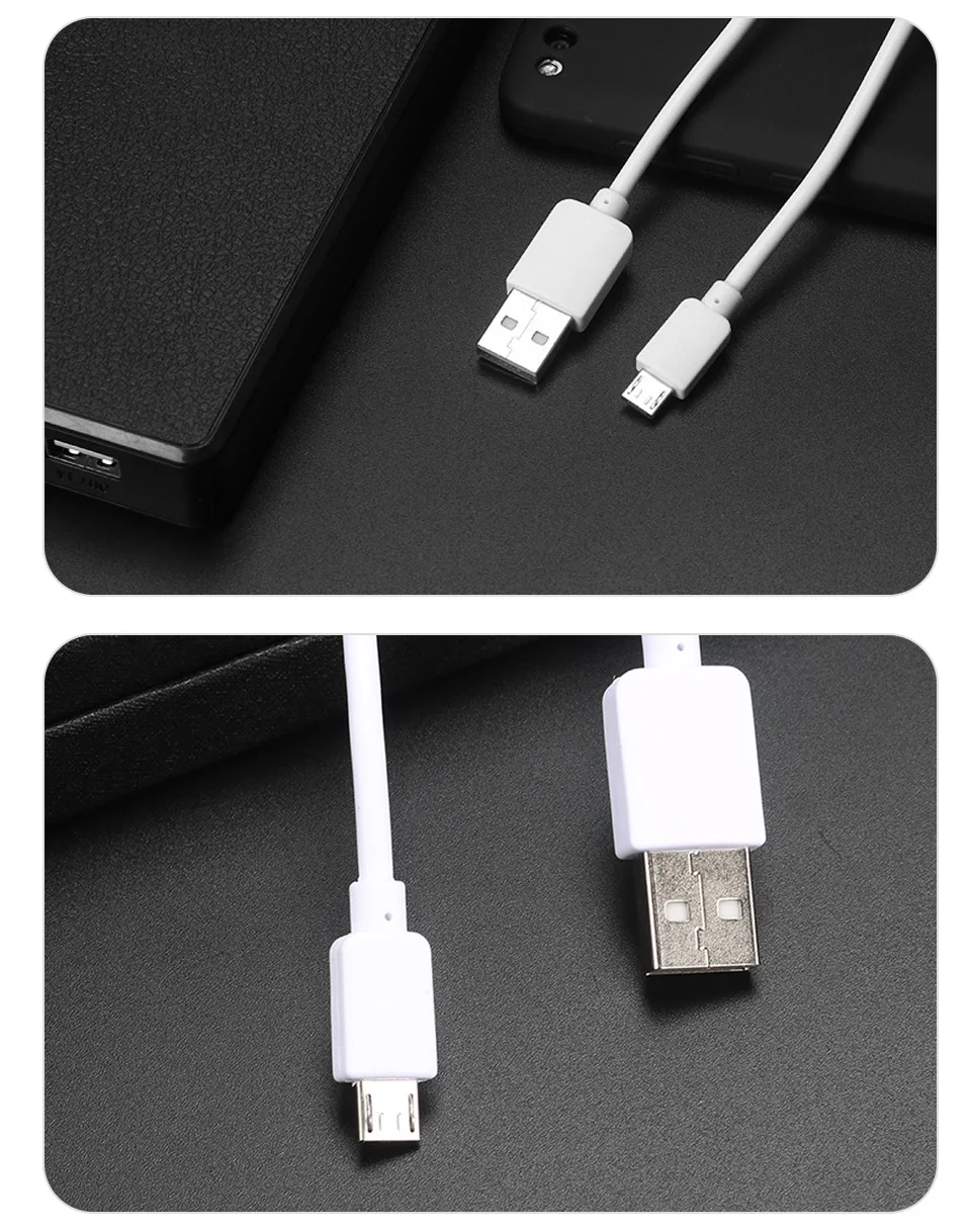 5V2A Micro iOS usb Cable 1m 2m 3m Fast Charging Cables Mobile Phone Android Charger Cord Data Wire Blavk and White (11)