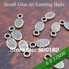 Античные медные овальные дужки для серег, клей на дужки для серег для изготовления стеклянных сережек