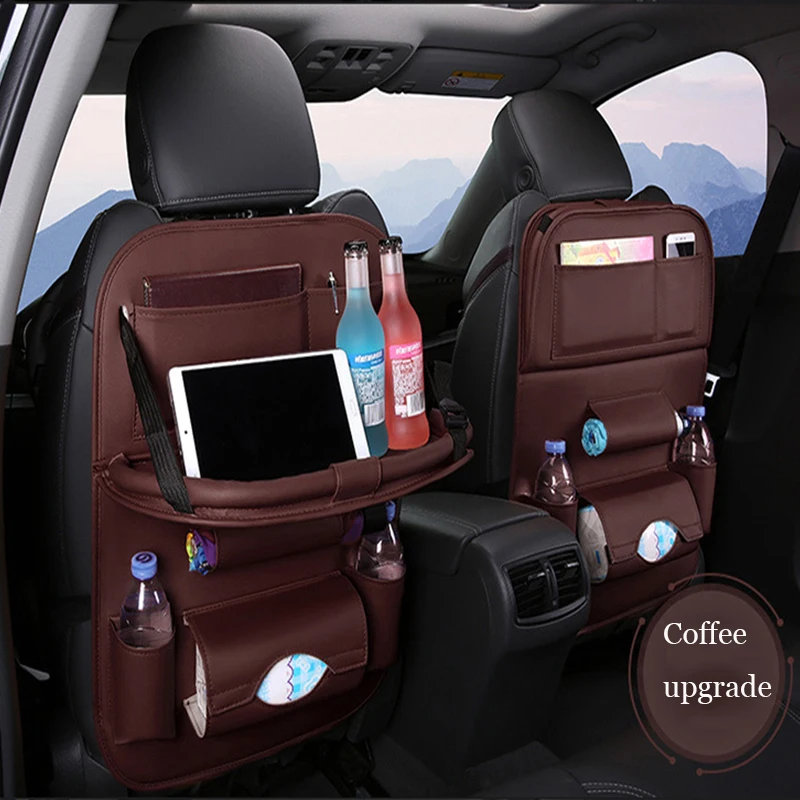 

Car seat cover back seat fold Dining rack car seat storage bag Multifunction vehicle storage boxcar car seat cushion