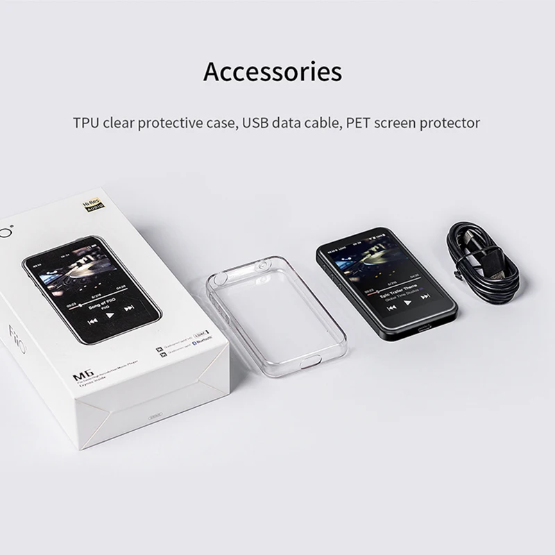Портативный MP3 плеер FiiO M6 HiFi аудио проигрыватель с Bluetooth Hi Res звук USB чип DAC ES9018Q2C
