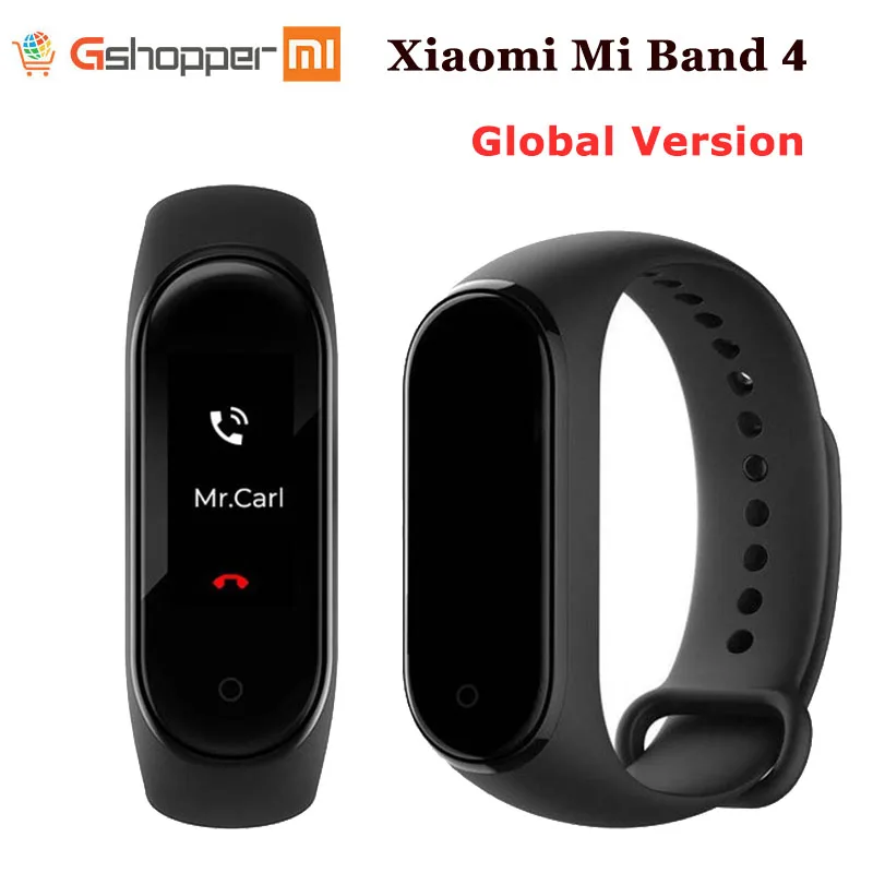 Xiaomi mi-браслет 4 Smart mi Band цветной экран браслет пульсометр Фитнес Спорт Музыка Bluetooth 50 м водонепроницаемый