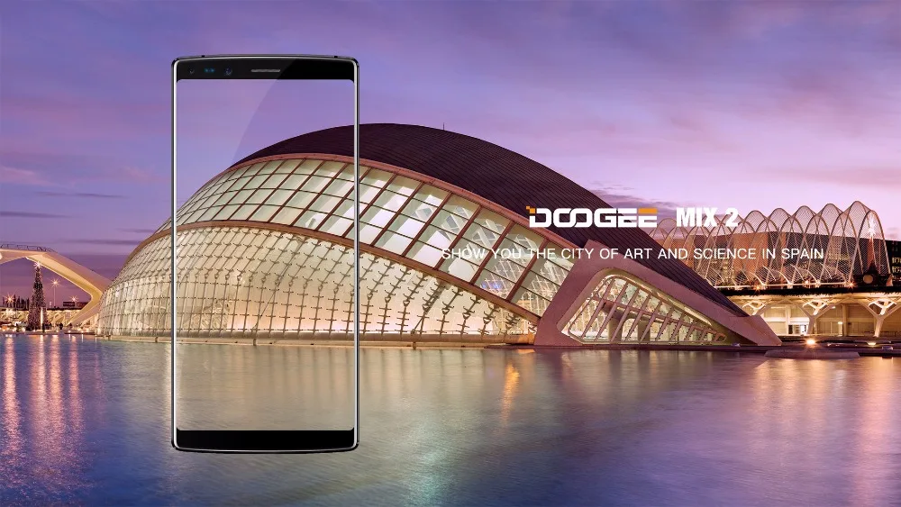 DOOGEE Mix 2 Android 7,1 4060 мАч 5,99 ''fhd+ Helio P25 Octa Core 6 ГБ Оперативная память 128 Гб Встроенная память смартфон Quad камеры 16,0+ 13,0 Мп