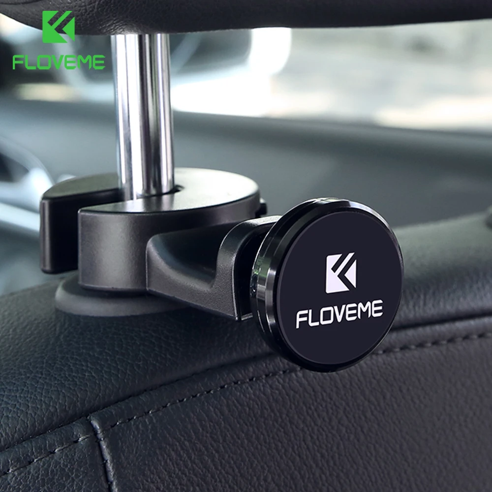 

FLOVEME Magnetic Car Phone Holder for iPhone X XS Max 7 Back Seat Hook Phone Stand for Xiaomi Headrest Holder for Phone in Car