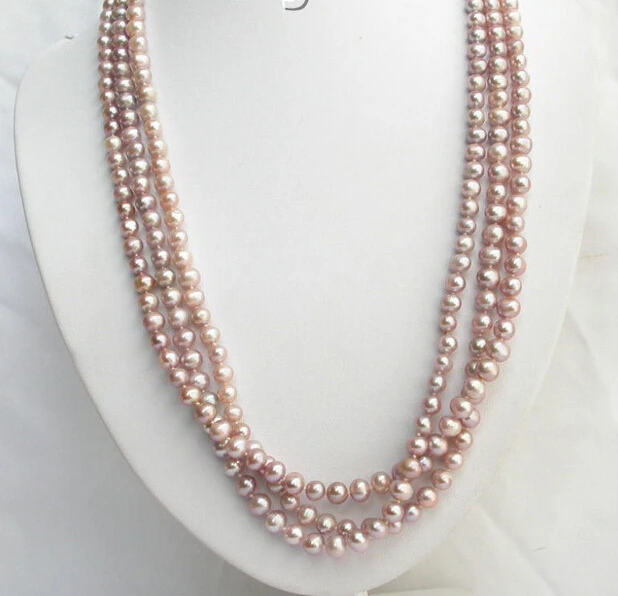 

FREE SHIPPING>>>@@ > Genuine 82" round purple Freshwater pearls necklace ^^^@^Noble style Natural Fine jewe &