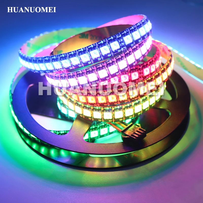

144Pixels/m APA102 LED Strip 144LEDs Digital Strips Individual Addressable 5050 SMD RGB Pixel Light 5V Black PCB Waterproof IP65