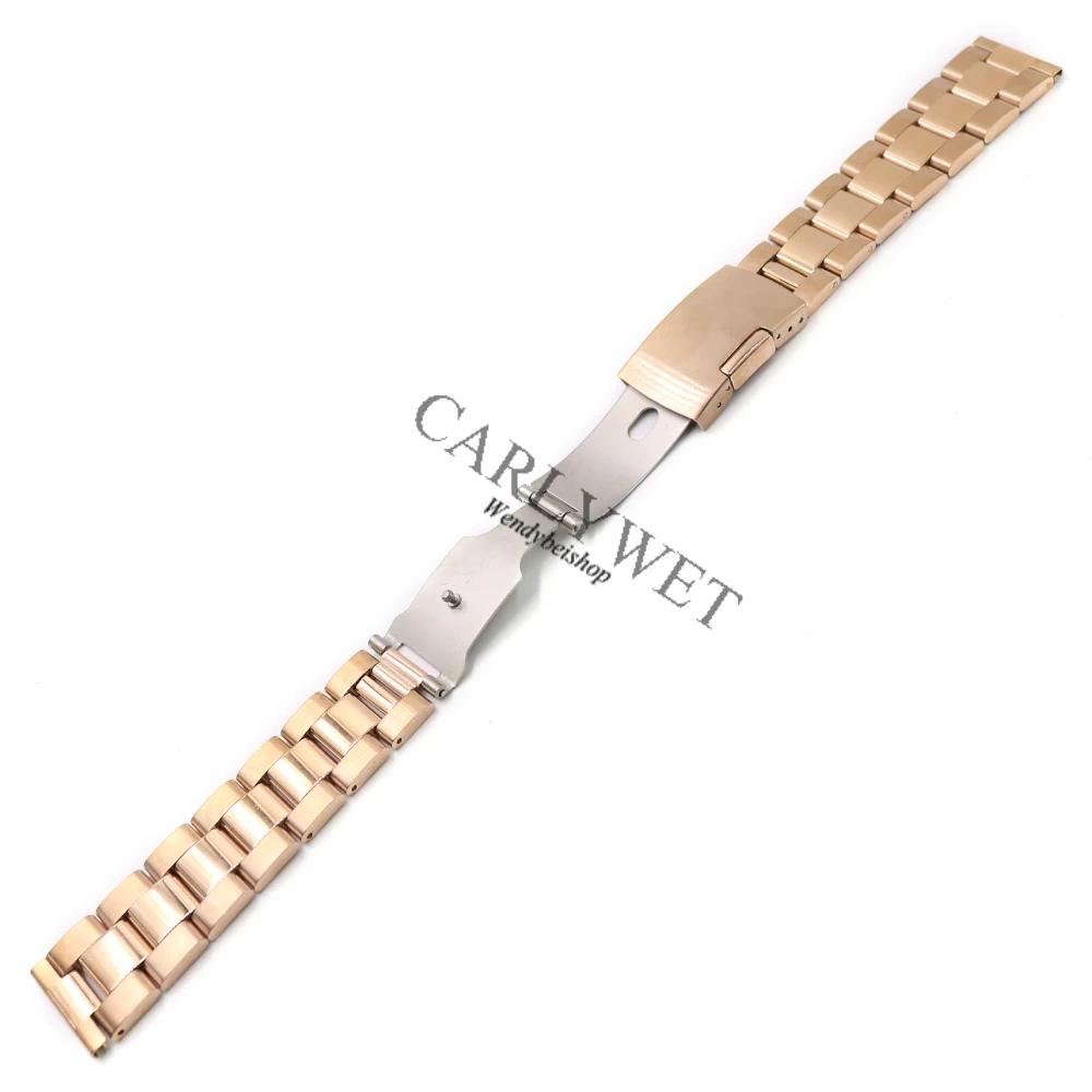 Ремешок CARLYWET для наручных часов 14 16 18 19 20 21 22 23 мм браслет с одной застежкой Rolex Omega