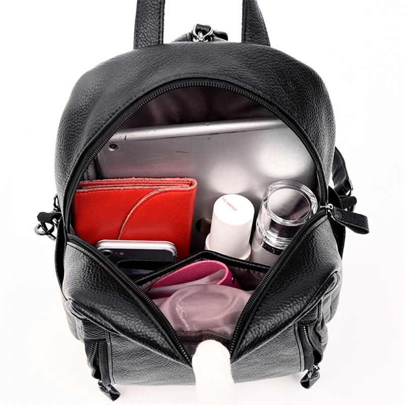 VANDERWAH de alta calidad 3-en-1 mujer mochila mujeres Mochila De Cuero cremallera bolsa de gran capacidad bolso de escuela de Viaje Mochila VANDERWAH de alta calidad 3-en-1 mujer mochila mujeres Mochila De Cuero cremallera bolsa de gran capacidad bolso de escuela de Viaje Mochila