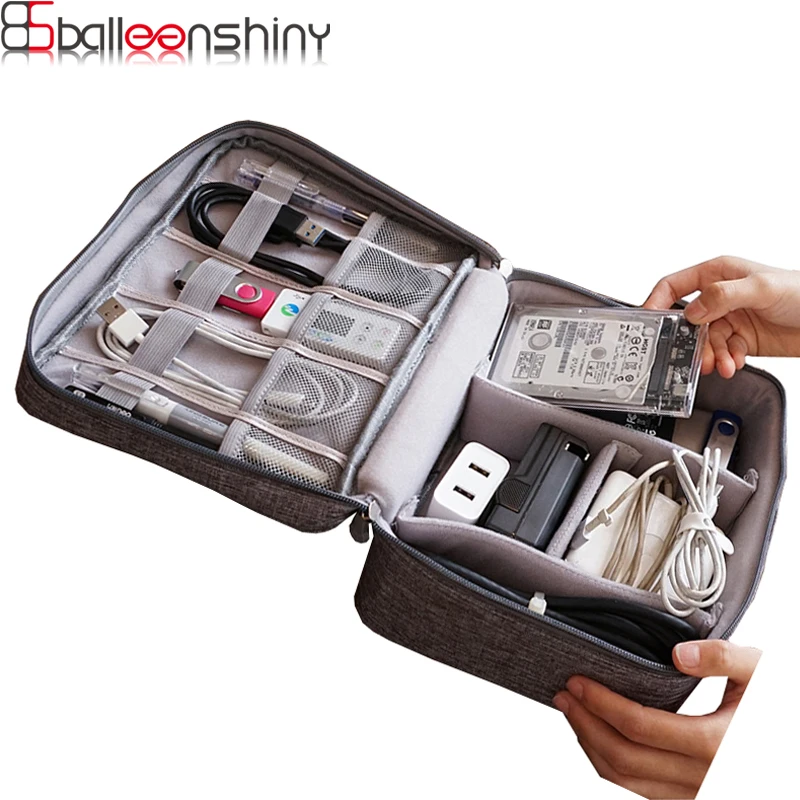 BalleenShiny كابل بيانات حقيبة التخزين متعددة الوظائف الرقمية حقيبة التخزين يو القرص سماعة شاحن المنظم صندوق واقي