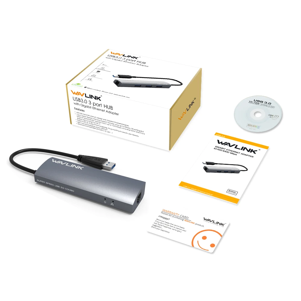 Картридер Wavlink с 3 Usb портами 0 дюйма USB 0|usb hub 3.0|hub 3.0usb 3.0 |