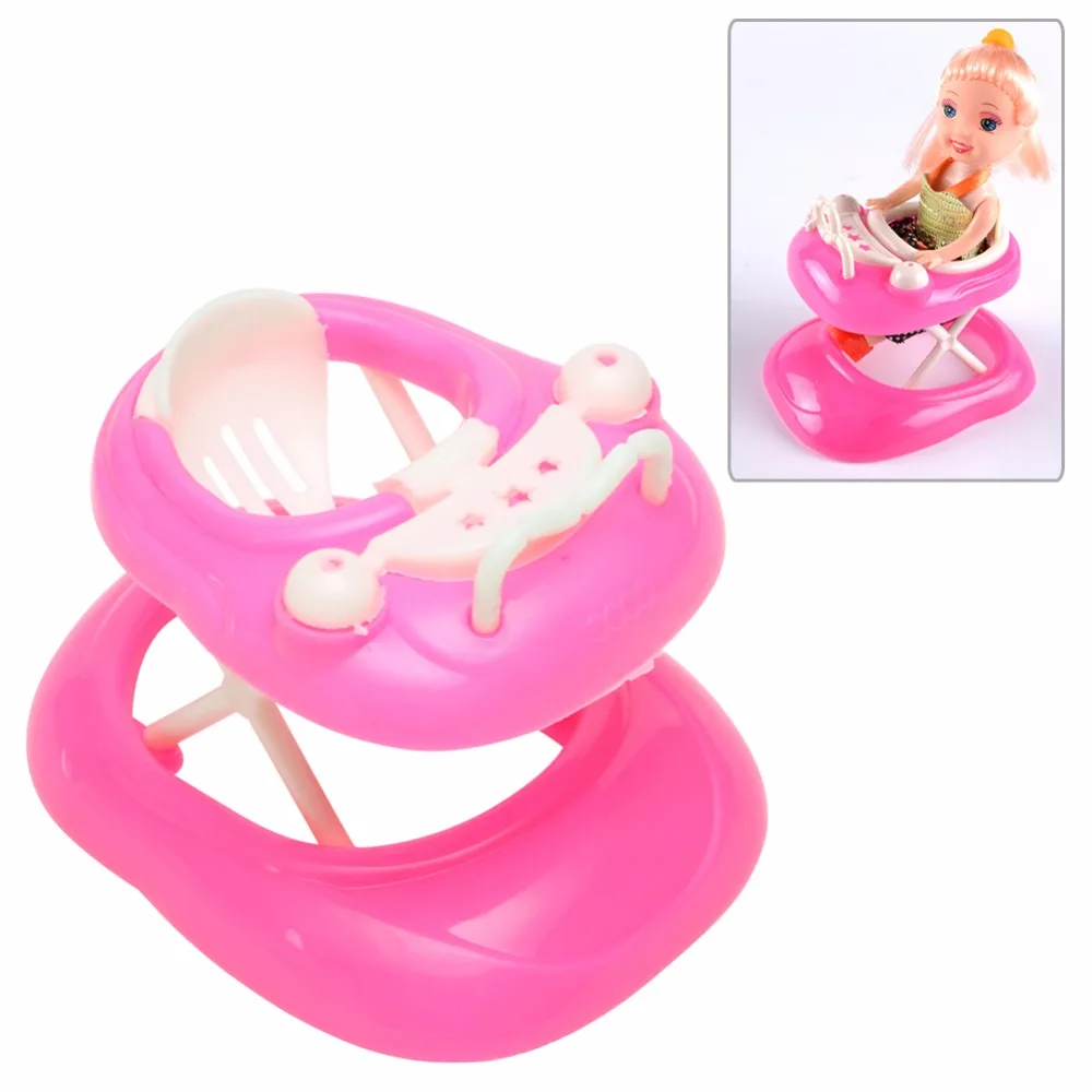 New 1:6 Pink Plastic Walker Toys for Doll's House Dollhouse Miniature Display