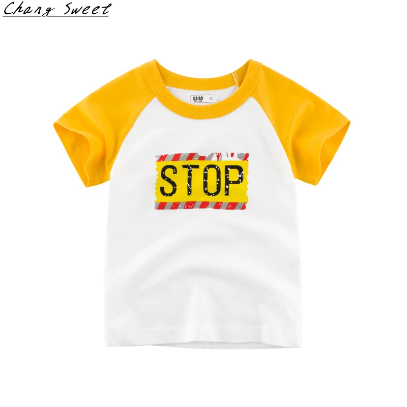

2019 summer new cotton short-sleeved T-shirt printed letters infant children's clothing boys and girls T-shirt children's shirt