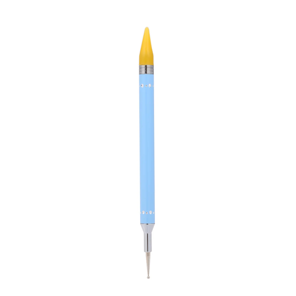 Ручка для приклеивания стразов для ногтевого дизайна, двойные карандаши, инструменты для маникюра, стальная ручка со стразами для ногтей