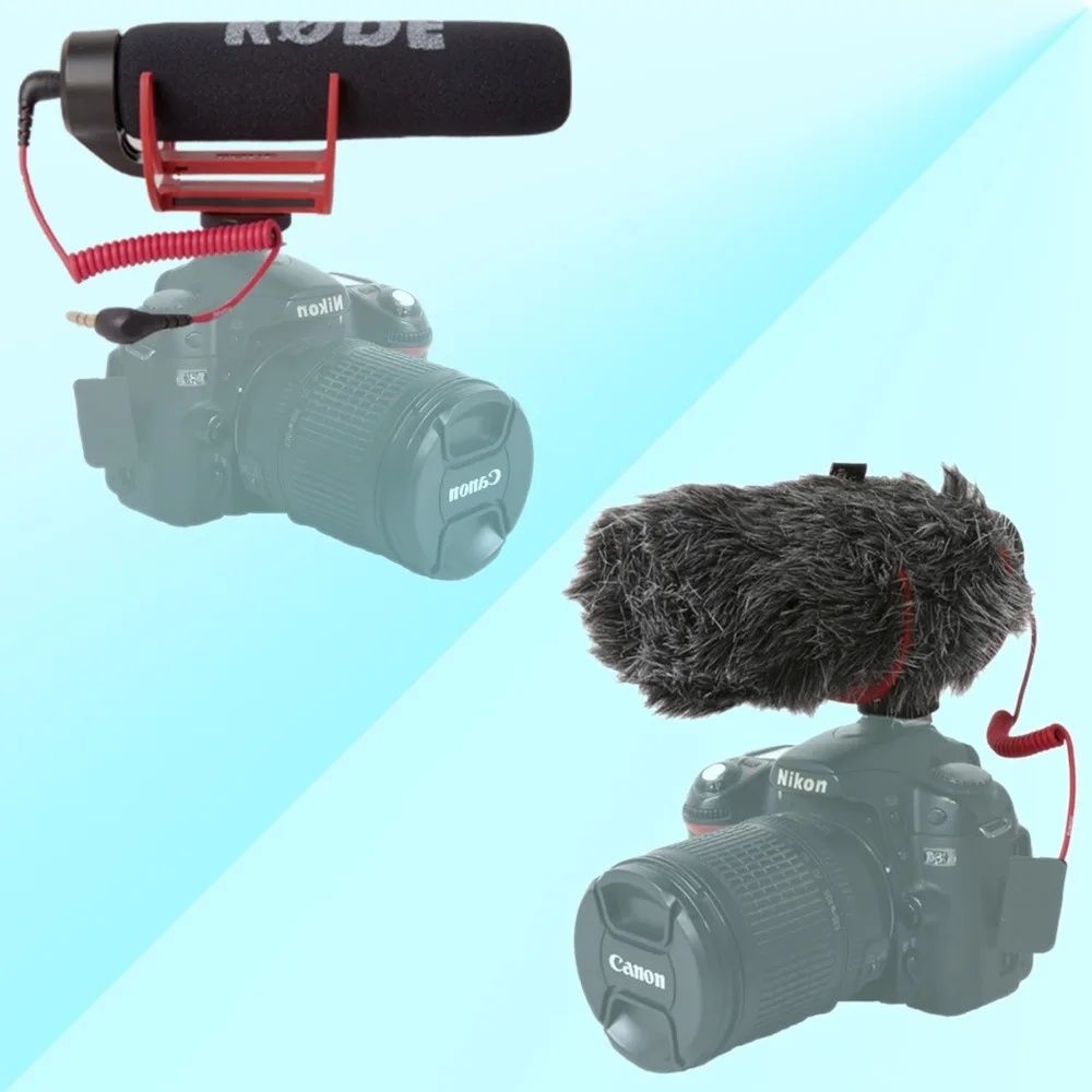  Orsda Ro de VideoMicro GO On-Camera Microphone for Canon Nikon Lumix Sony Smartphones Free Windshei
