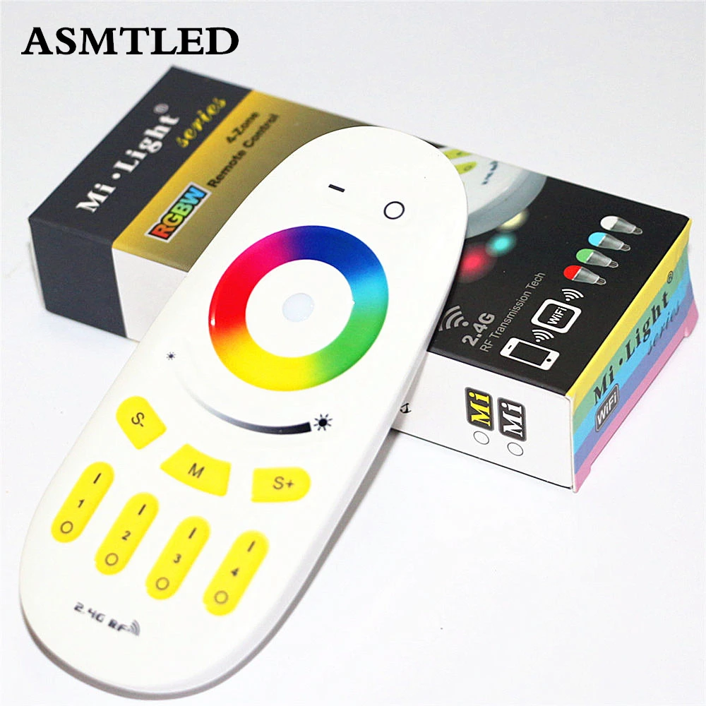 

ASMTLED 2.4G RF Wireless Touch Screen RGBW Mi Light Remote Controller LED Dimer for RGB RGBW RGBWW LED Strip light LED Bulb lamp