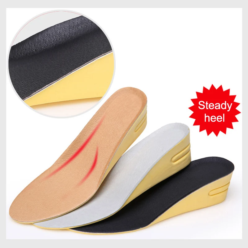 

1 Pair Women Men Height Increase Insoles Shock Absorption Anti-slip Arch Support BS88