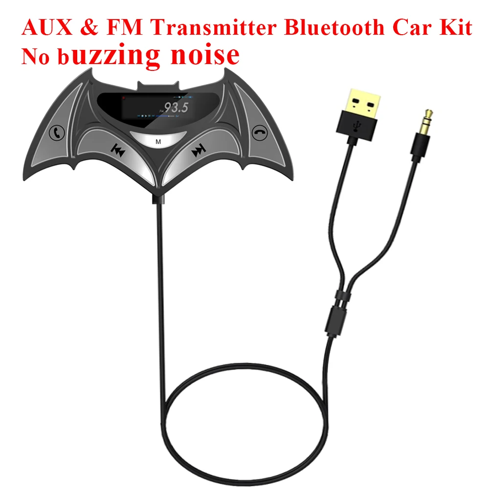 Bluetooth Car Kit Hands free Music Audio Receiver Adapter Auto AUX Kit