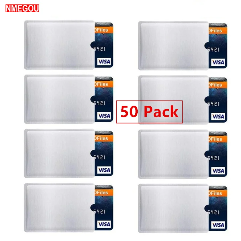50 PCS RFID Blocking Sleeves Anti Theft Card Protector Passport Credit Identity Anti-Scan Sleeve Protection | Мобильные телефоны и