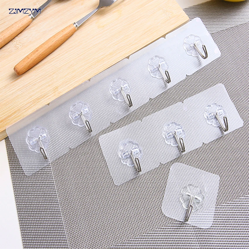 

1PC Strong Transparent Suction Cup Sucker Wall Hooks Hanger For Kitchen Holder Bathroom Accessories Wall Storage Hangers