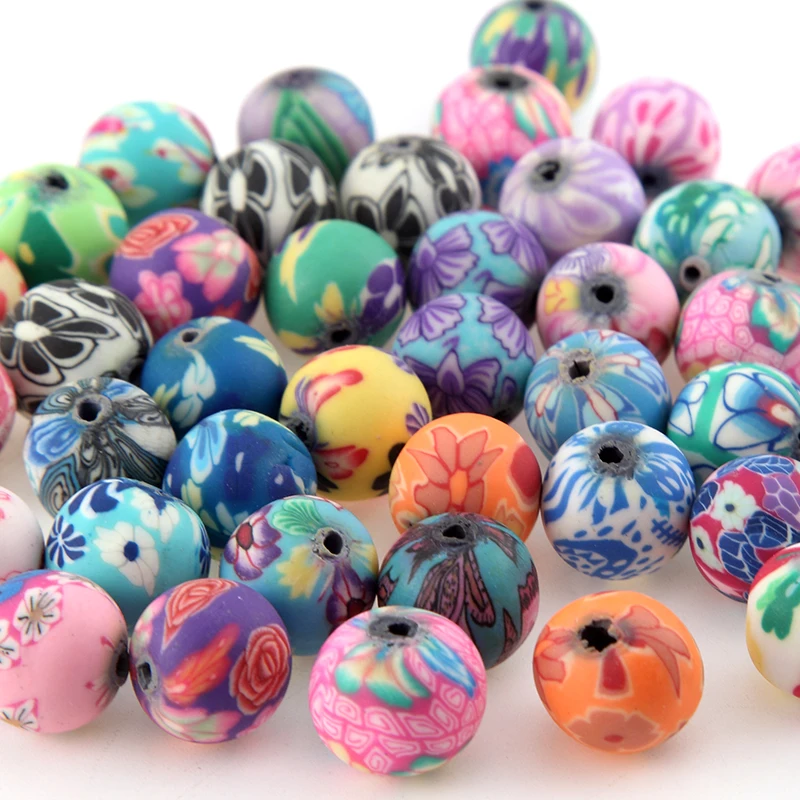 New Arrival 12mm Multicolor Soft Ceramic Round Shaped Beads For Jewelry