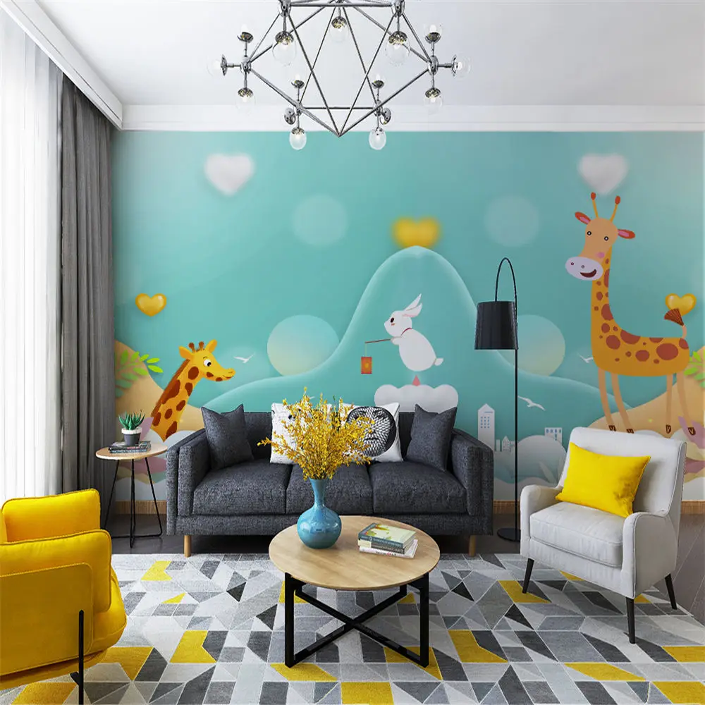 Custom wallpaper mural Nordic forest elk bedroom wall decoration - high-grade waterproof material Custom wallpaper mural Nordic forest elk bedroom wall decoration - high-grade waterproof material