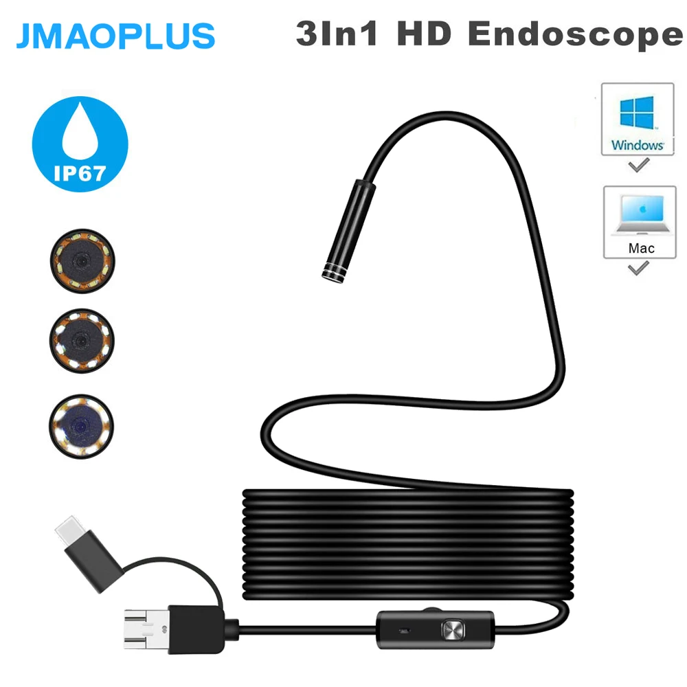 

Sports Camera Snake Camera Iphone Inspectie Camera For Ios For Windows & Macbook PC Endoscope Android PC Camera