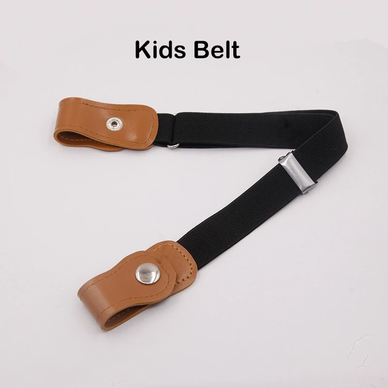 Kid-Black Пояс без пряжки эластичный пряжка свободный женский плюс ремни без пряжки эластичный пояс для джинсов брюки платья - Цвет: Kid-Black
