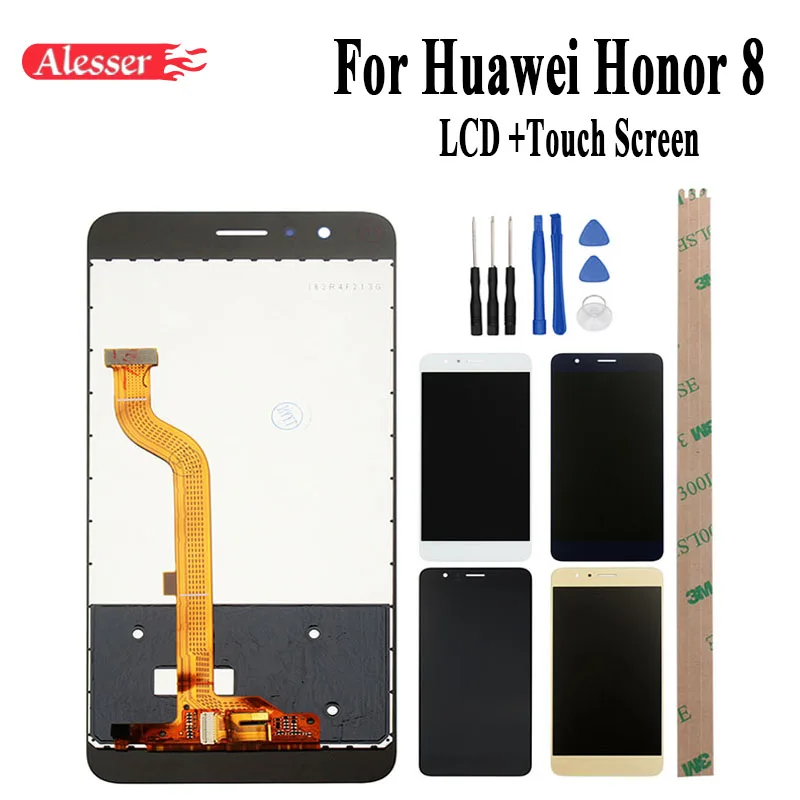 

Alesser 1920X1080 FHD For Huawei Honor 8 LCD Display and Touch Screen 100% Screen Digitizer Assembly 5.2 Inch +Tools +Adhesive