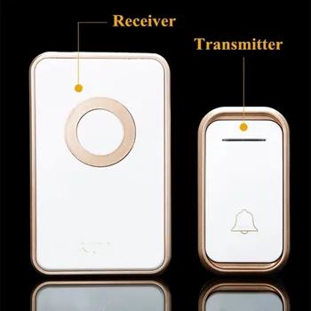 

Door Bell Wireless Doorbell Button Waterproof Doorbell 3 Volume 38 Rings Door Bell Chime EU/UK/US Gold Wireless Doorbell
