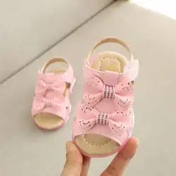 9 months to 6 years Old; летняя дышащая обувь для маленьких девочек с нескользящим бантом; светодиодный дизайн; светящаяся обувь; сандалии