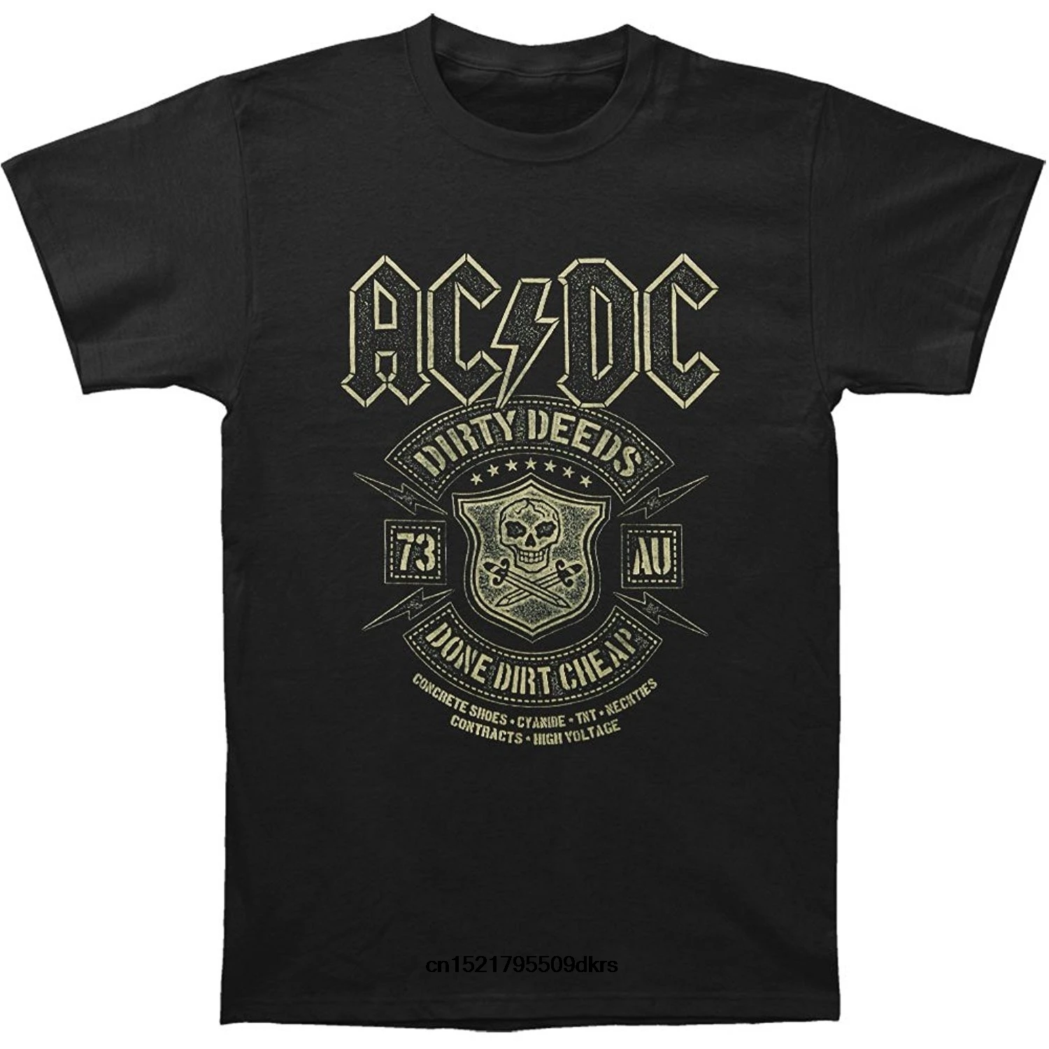Men t shirt Fashion AC_DC Done Dirt Cheap Black Cool t shirt novelty ...