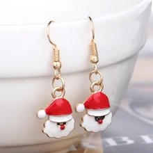Sale Crystal Santa Claus Snowman Deer Jewelry Muti-Color Christmas Drop Earrings For Women Sale Crystal Santa Claus Snowman Deer Jewelry Muti-Color Christmas Drop Earrings For Women