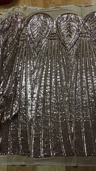 

Latest french lace SYJ-91417 embroidered tulle lace fabric beautiful sequins net lace