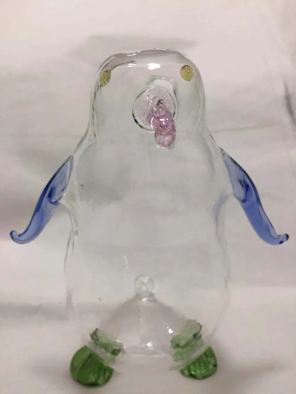 

So Cute! Penguin Blue Piggy Bank Pig Money Box Coin Saving Box Transparent Glass Children Kids Girls Woman Birthday Gift
