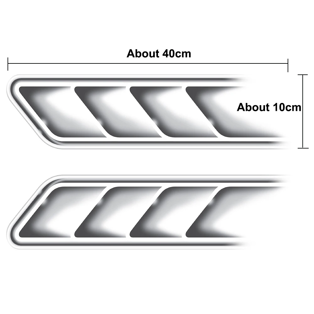 Автомобильный дизайн 3D Поддельные вентиляционные отверстия декоративные боковые вентиляционные отверстия наклейки забавные наклейки эмблема символ креативные персонализированные наклейки