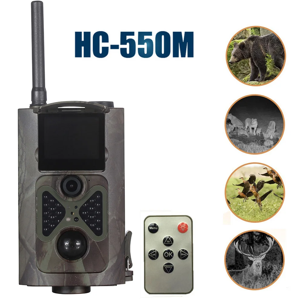 Охотничья камера HC550M 2G GPRS MMS 16 МП 1080P 120 градусов PIR нм Инфракрасная наблюдения за