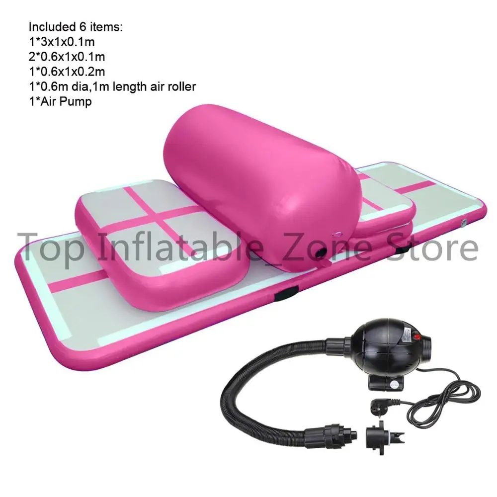 

Free Shipping Door To Door A Set (6 Pieces) Inflatable Gym Airtrack Tumbling Yoga Mat Air Trampoline Track For Children