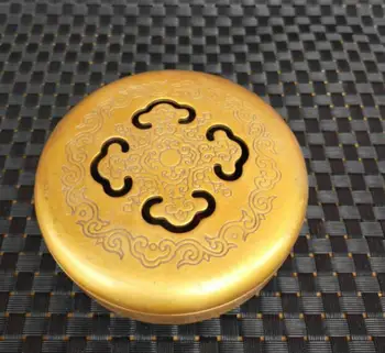 

China's pure brass Buddhism xiangyun hollow out incense burner