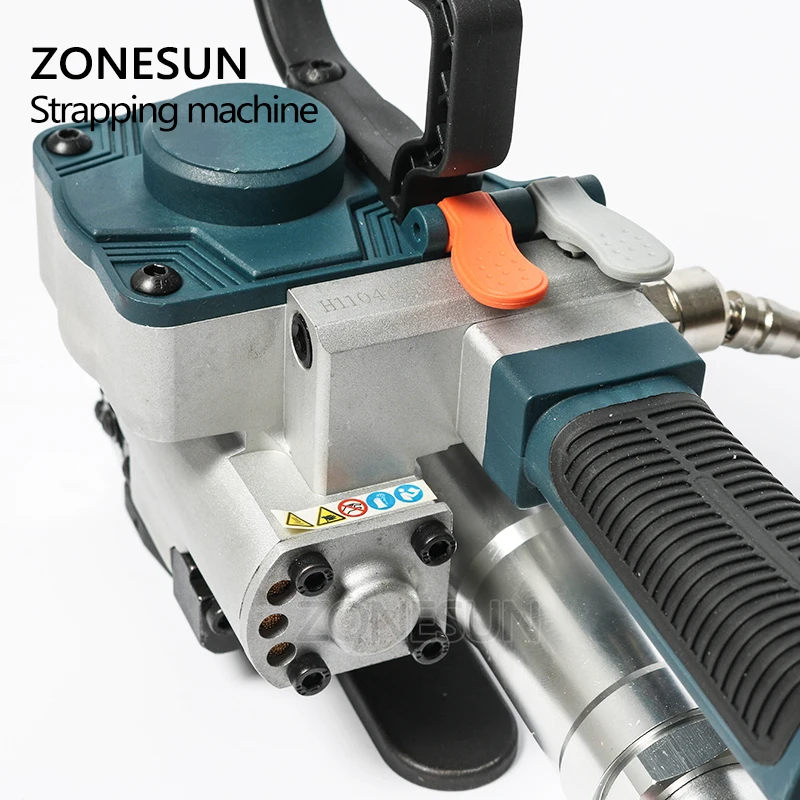 ZONESUN Pneumatic Friction Welding Baler Strapping Machine Air PET Banding Machine Tool For 13-19mm Width PET Straps