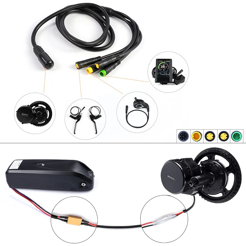 48V 750W Bafang BBS02B середине приводной двигатель Conversion Kit с Батарея KitLock 12AH/17.5Ah samsung сотовый велосипед Батарея