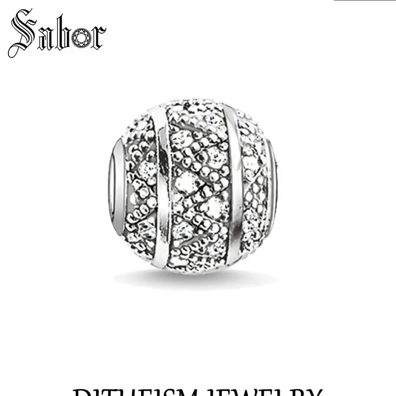 

mens DIY Beads White Zig Zag 2019 Fashion Silver Jewelry Charm Gift Women Girl Fit Bracelets Necklace Choker female