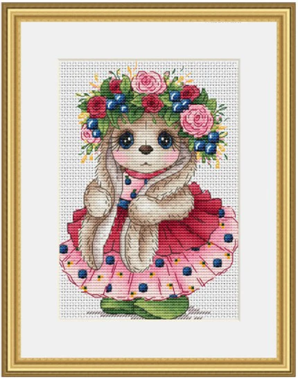 

Needlework 14CT 16CT Cross Stitch, DIY Count Cross Stitch, Embroidery Set, Blueberry rabbit
