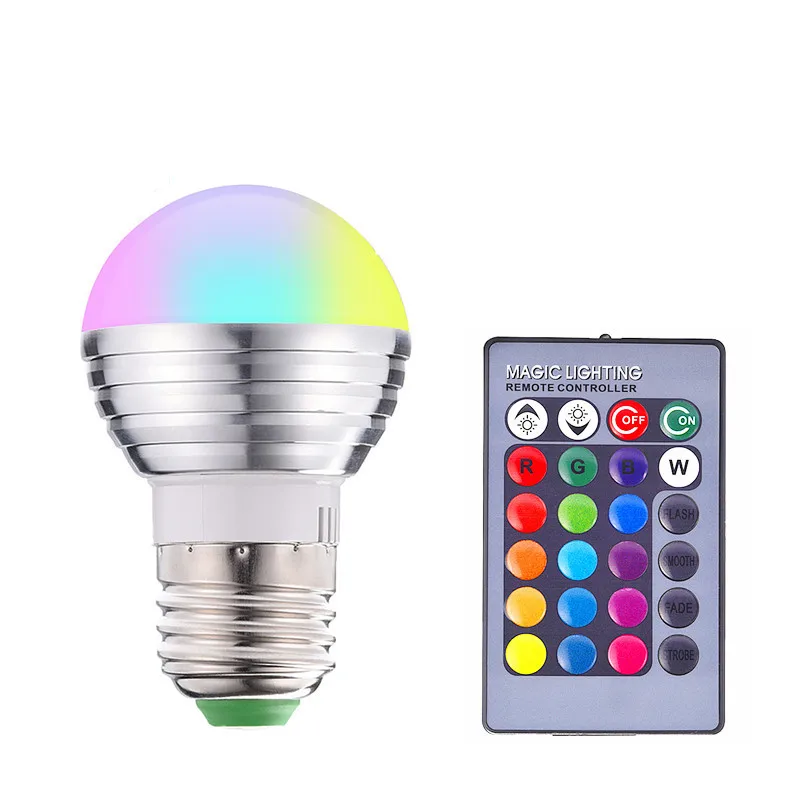 5 W 3 W RGB E27 удаленного Управление умный свет лампы яркие светодиодные лампы Home Decor Гостиная