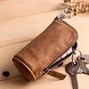 Brand Men Genuine Leather Retro Car Key Housekeeper Holders Lady Cow Leather Fashion Zipper Key Wallets ► Photo 2/6