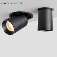 Светодиодный встраиваемый потолочный светильник, регулируемый, 360 градусов, скандинавский Точечный светильник, 7 Вт, 10 Вт, светодиодная лампа с регулируемой яркостью, Встраиваемый светодиодный светильник для помещений