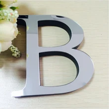 letters  English Acrylic Sticker Love Characters Home Decoration  3d Mirror Wall Stickers Alphabet Logo 