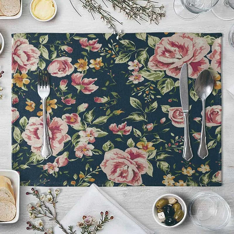 Linen Placemats Dining Table Heat resistant Placemats Stain Resistant