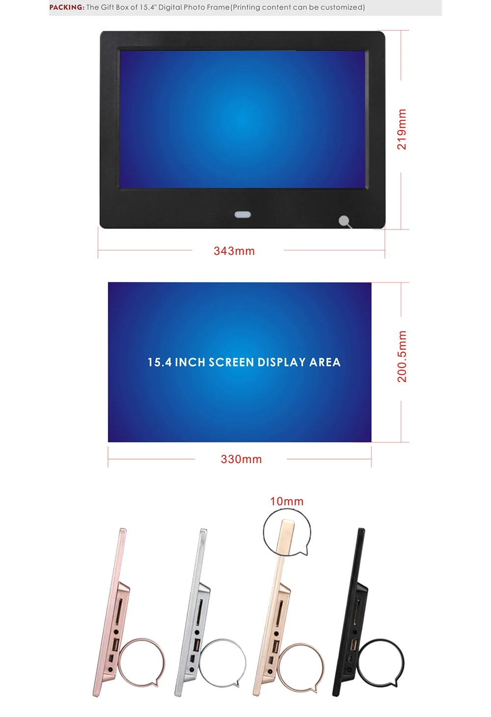 15 дюймов HDMI цифровая фоторамка для комметации и хранения как сувениры и подарки